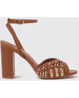 Twinset Woven Synthetic Leather Sandals - Pink