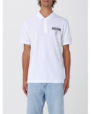 Moschino Cotton Polo Shirt With Logo - White