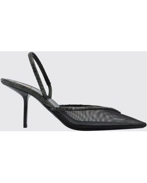 Saint Laurent Folie Slingback-Pumps Aus Leder Und Netzstoff Mit Python-Print - Weiß