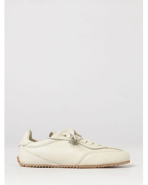 Axel Arigato Daze Runner Grained Leather Trainers With A Round Toe - Natural