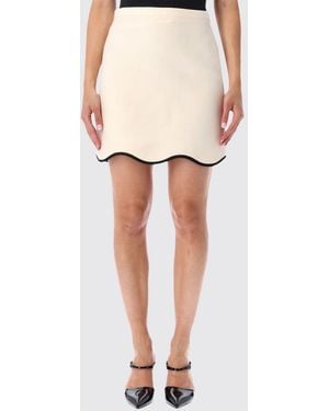 Valentino Garavani High-Waisted Slim Fit Crêpe Pencil Mini Skirt - White