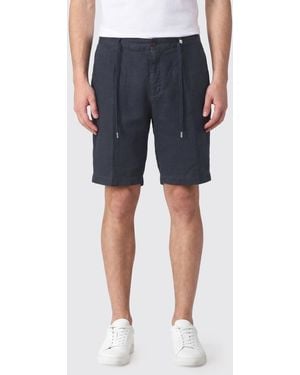 Myths Linen Drawstring Shorts - Blue