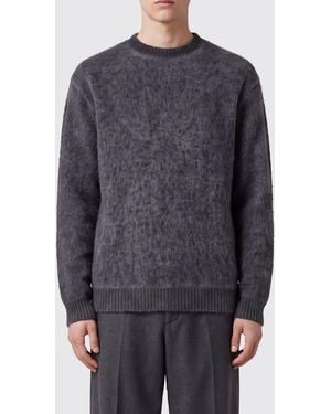 Avant Toi Slim Fit Merino Wool And Alpaca Crewneck Sweater - Gray