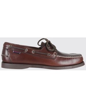 Sebago Portland Waxed Leather Boat Loafers - Brown