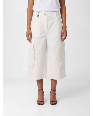 Pinko Cotton Gabardine Cargo Shorts - White