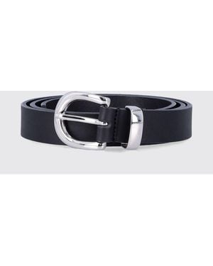 sunflower Leather Belt - White