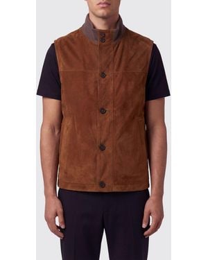 Brioni Suede Leather Vest - Brown