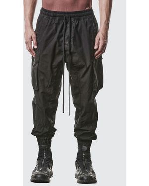 Thom Krom Cotton Cargo Trousers With Drawstring - Black