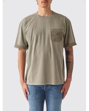 Premiata Cotton Crew Neck T-Shirt With Patch Pocket - Grey
