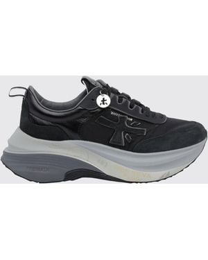 Premiata Hill Nylon And Suede Trainers With Chunky Sole - White