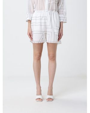 MEIMEIJ Cotton Shorts With Logo Print - White