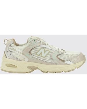 New Balance 530 Mesh Low-Top Sneakers With Rear Pull Tab And Serrated Sole - Natural