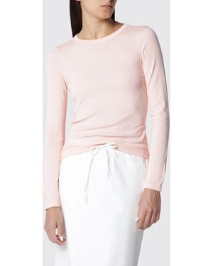 Flore Flore Langärmeliges Slim-Fit-T-Shirt Aus Bio-Baumwolle - Weiß