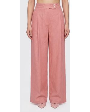 Eleventy Linen Palazzo Trousers - Pink