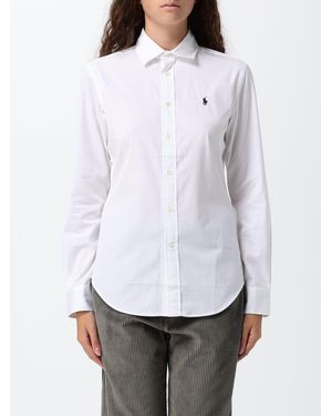 Polo Ralph Lauren Slim Fit Cotton Poplin Shirt With Embroidered Pony Logo - White