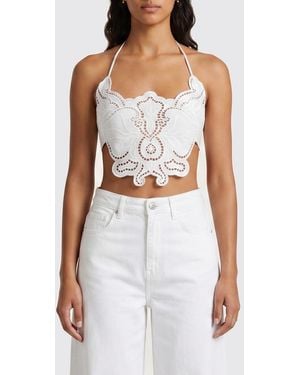 Blumarine Cropped Top - White