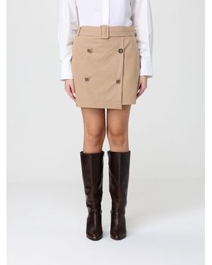 Pinko Cotton Mini Skirt - Natural