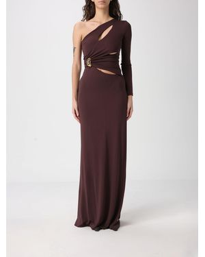 Elisabetta Franchi Crêpe Jersey Dress With Jewel Detail - Red