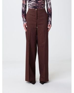 Pinko Linen Blend Palazzo Trousers - Red