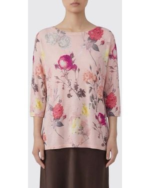 In bed with You Floral Linen And Viscose Jumper - Pink