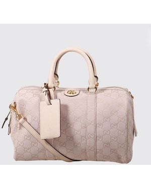 Gucci Ophidia Canvas Bag With Gg Jacquard Monogram - Pink