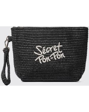 Secret Pon-pon Shoulder Bag - Black