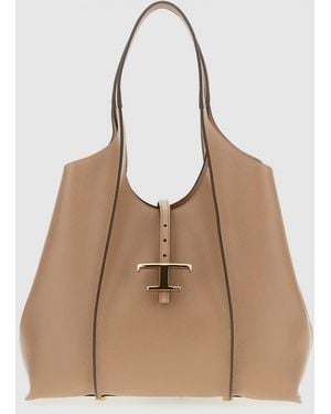 Tod's Schultertasche Damen - Natur
