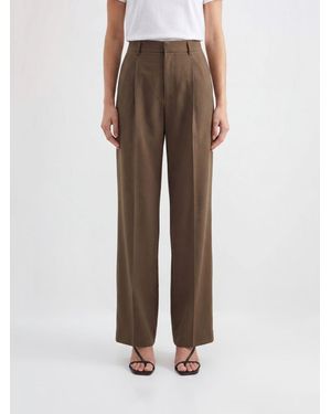PT Torino Lola Classic Wool Pants - Brown