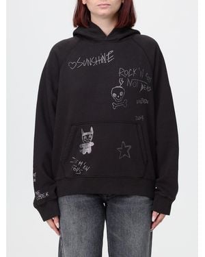 Zadig & Voltaire Zadig &Amp Voltaire Oversized Cotton Hoodie With Rhinestone Logo - Black