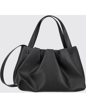 THEMOIRÈ ThemoirÈ Draped Vegan Leather Shoulder Bag With Removable Strap - Black