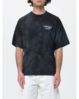Carhartt Cotton Crew Neck T-Shirt With Print - Black
