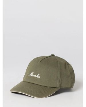 Moncler Baumwoll-Baseballkappe Mit Logo - Grün