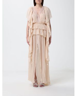 Blumarine Pleated Dress - Natural
