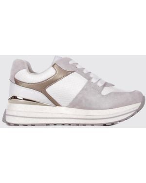 Liu Jo Plateau-Sneaker Aus Wildleder Und Mesh - Weiß