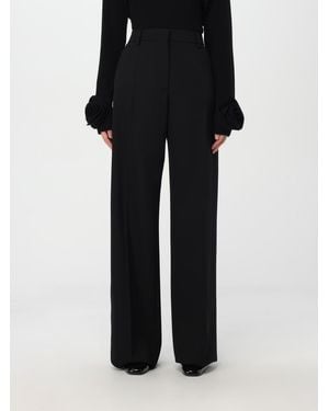Valentino High-Waisted Wool Trousers - Black