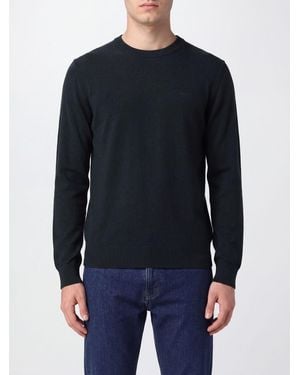 BOSS Pullover Mit Rundhalsausschnitt Aus Reiner Wolle Mit Langen Ärmeln - Blau