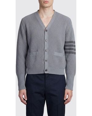 Thom Browne Cotton Cardigan - Grey