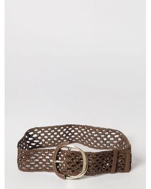 Twinset Crochet Raffia Belt - Grey