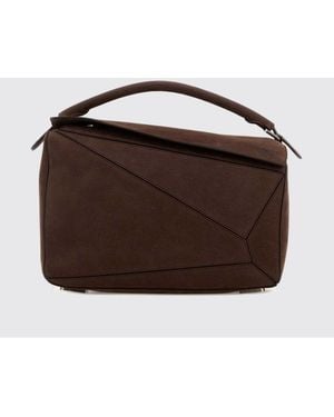 Loewe Suede Puzzle Bag - Brown
