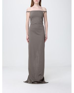 Rick Owens Long Cotton Dress - Grey