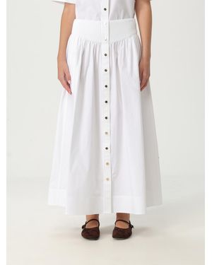 Tory Burch Stretch Cotton Skirt - White