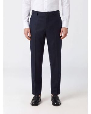 Eleventy Pantalones Chinos Slim Fit De Lana Y Cachemira - Azul