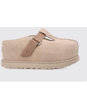 UGG Goldenstar Hi Suede Sabots - Natural