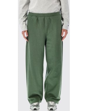 Champion Wide Leg Cotton Jogging Trousers With Elasticated Waist - Green