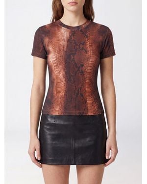Jean Paul Gaultier T-Shirt À Col Rond Et Coupe Slim En Coton Imprimé Python - Noir