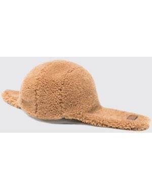 Loewe Gorro De Aviador De Shearling Suave Con Logo Aplicado - Marrón