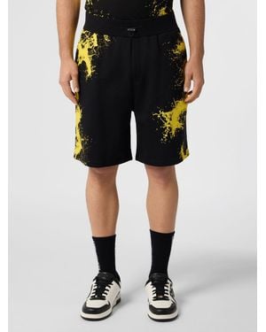 Philipp Plein Abstract Print Jogging Shorts - Black