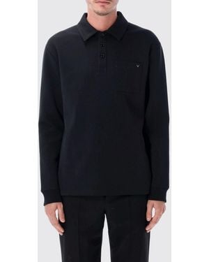 Valentino Polo Slim Fit A Maniche Lunghe - Blu