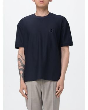 Giorgio Armani Jersey Crew-Neck T-Shirt - Blue