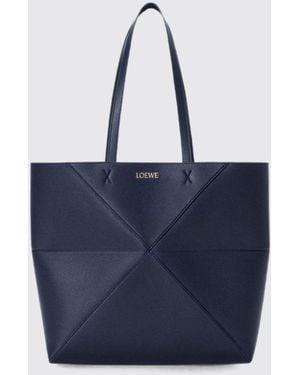 Loewe Borsa Tote Media Puzzle Fold - Blu